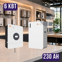 Комплект автономного энергопитания: Felicity IVEM6048-II 48В 6 кВт+ Felicity FLB48230WG1-H 51.2V 230Ah с подогревом