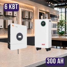 Комплект автономного енергоживлення: Felicity IVEM6048-II 48В 6 кВт+ MUST LP16-48300, 51.2V 300Ah
