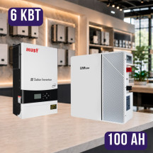 Комплект автономного енергоживлення: MUST PV19-6048EXP 48V 6 kW + DAH Solar DHN-LVWES05-G1 100ah 51.2V