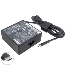 Оригинальный блок питания для ноутбука MSI 20V, 5A, 100W, Type-C, Black, квадратный (без кабеля)