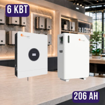 Комплект автономного енергоживлення: Felicity IVEM6048-II 48В 6 кВт+ Felicity FLB48206WG1-H з підігрівом, 51.2V 206Ah