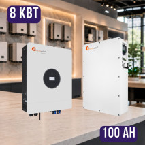 Комплект автономного энергопитания: Felicity IVEM8048-II 8 кВт 48 В+ Felicity LPBA48100-OL 51.2V 100Ah