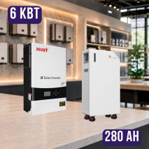 Комплект автономного энергопитания: MUST PV19-6048EXP 48V 6 kW + Felicity FLB48280TG1-H с подогревом, 51.2V 280Ah