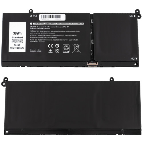 Батарея для ноутбука DELL G91J0 (Vostro 3511, 3515; Inspiron 5418, 5515, 5518, 5415, 7415, Latitude 3420, 3520) 11.4V 3300mAh Black