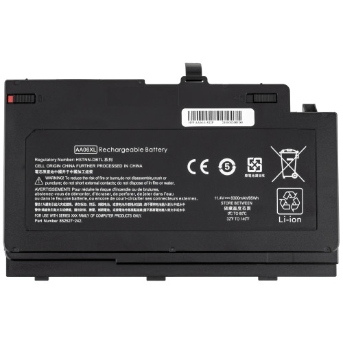 Батарея для ноутбука HP AA06XL (ZBook 17 G4 series) 11.4V 8300mAh 96Wh Black