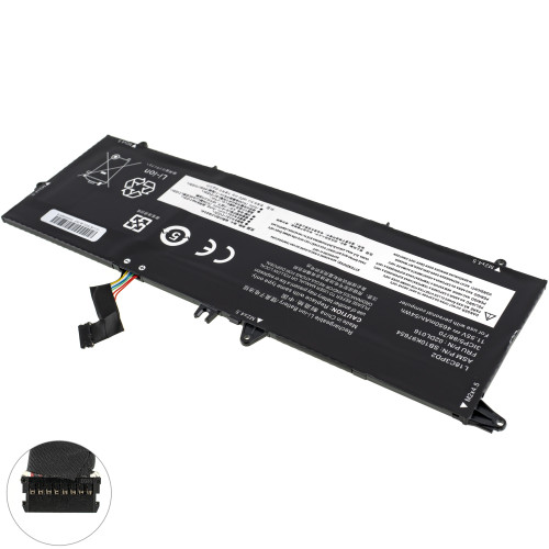 Батарея для ноутбука LENOVO L18L3PD1 (ThinkPad T490s, T495s) 11.55V 4650mAh Black