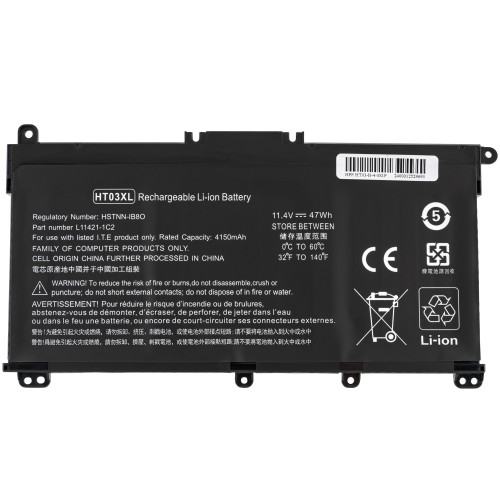 Батарея для ноутбука HP HT03XL (Pavilion 14-CE, 15-DA, 15-CW, 17-CA series) 11.4V 4150mAh 47Wh Black 