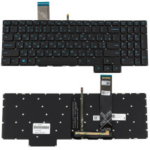 Клавіатура для ноутбука LENOVO (Legion: 5-15 series), ukr, black, без фрейма, підсвічування клавіш(BLUE) (оригінал)