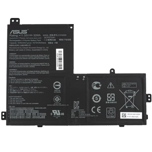 Оригінальна батарея для ноутбука ASUS C31N2020 (CM1400FXA, CX1500FKA) 11.55 44335mAh 50Wh Black