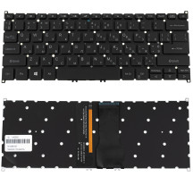 Клавиатура для ноутбука ACER (AS: SF314-54) ukr, black, без фрейма, подсветка клавиш