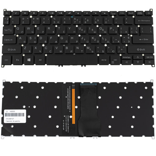 Клавиатура для ноутбука ACER (AS: SF314-54) ukr, black, без фрейма, подсветка клавиш