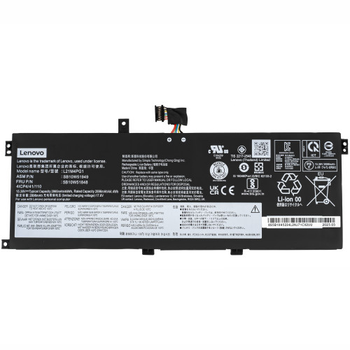 Оригинальная батарея для ноутбука Lenovo L21C4PG1 (ThinkPad L13 Gen 4) 15.36 3000mAh 46Wh Black