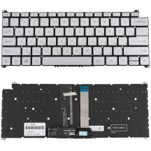 Клавіатура для ноутбука ACER (SF314-44, SF314-71) rus, silver, без кадру, підсвічування клавіш