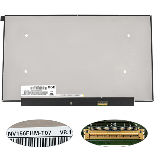 Матриця 15.6 NV156FHM-T07 touch (1920*1080, 40pin(eDP, IPS), LED, SLIM(без планок та вушок, дп=260), матова, роз'єм праворуч знизу) для ноутбука