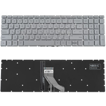 Клавиатура для ноутбука HP (250 G7, 255 G7 series) ukr, silver, без фрейма, подсветка клавиш