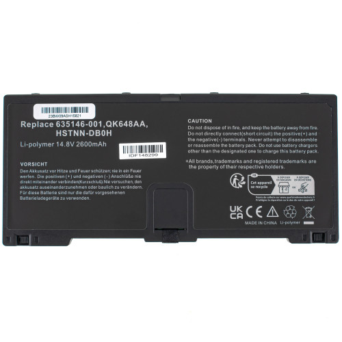 Батарея для ноутбука HP FN04 (ProBook 5330m series) 14.8V 2600mAh Black