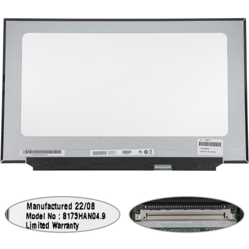 УЦЕНКА!Матрица 17.3  B173HAN04.9 (1920*1080, 40pin(eDP, IPS, 144HZ, 300cd/m2, 45% NTSC), LED, SLIM(без планок и ушек), матовая, разъем справа внизу) для ноутбука