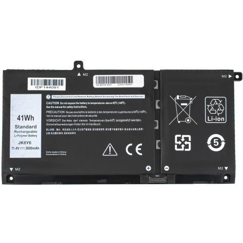 Батарея для ноутбука DELL JK6Y6 (Inspiron 5301, 5401, 5408, 5409, 5508) 11.4V 3600mAh 41Wh Black