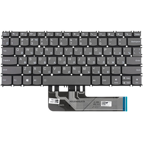 Клавіатура для ноутбука LENOVO (ThinkBook: 13s, 14s) rus, dark gray, без кадру, підсвічування клавіш