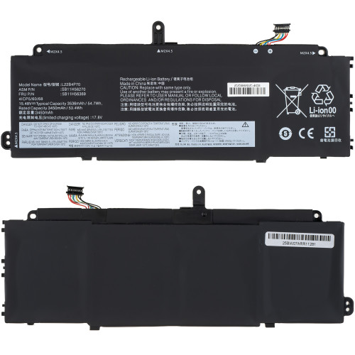Батарея для ноутбука LENOVO L22C4P70 (ThinkPad X13 G4 T, X13 Gen 4) 15.48V 3530mAh 53.4Wh Black