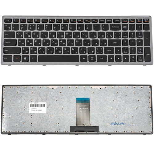 Клавиатура для ноутбука LENOVO (IdeaPad: U510, Z710) rus, black, silver frame (ОРИГИНАЛ)