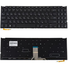 Клавіатура для ноутбука ASUS (X509 series) rus, black, без фрейму, підсвічування клавіш