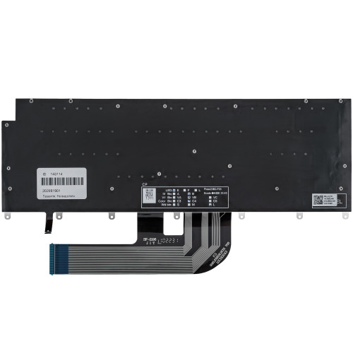 Клавиатура для ноутбука DELL (XPS: 9440) ukr, black, подсветка клавиш (ОРИГИНАЛ)