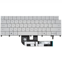 Клавиатура для ноутбука DELL (XPS: 9440) ukr, white, подсветка клавиш (ОРИГИНАЛ)