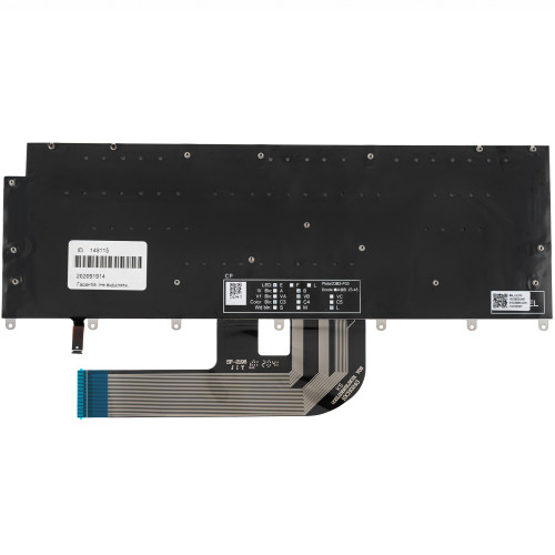 Клавиатура для ноутбука DELL (XPS: 9440) ukr, white, подсветка клавиш (ОРИГИНАЛ)