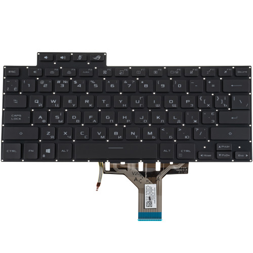 Клавиатура для ноутбука ASUS (GV301 series) ukr, black, без фрейма, подсветка клавиш (ОРИГИНАЛ)