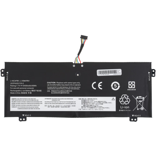 Батарея для ноутбука LENOVO L16M4PB1 (Yoga 730-13IKB, 730-13IWL) 7.68V 6400mAh Black