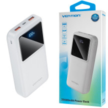 Універсальна мобільна батарея Vention 20000mAh, 22.5W, LED Display, White (FHLW0) 