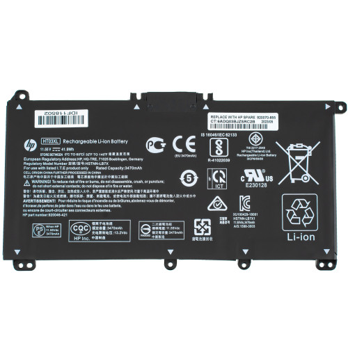 Оригинальная батарея для ноутбука HP HT03XL (Pavilion 14-CE, 15-DA, 15-CW, 17-CA series) 11.55V 41.9Wh Black