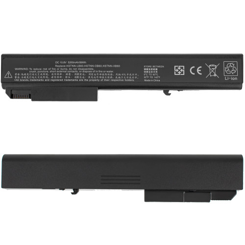 Батарея для ноутбука HP 8530P (EliteBook: 8530p, 8530w, 8540p, 8540w, 8730w, 8740w, Probook 6545b) 10.8V 5200mAh Black