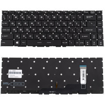 Клавиатура для ноутбука MSI (Modern 14 B) rus, black, без фрейма,  подсветка клавиш (ОРИГИНАЛ)