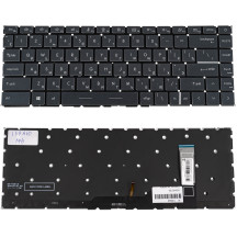 Клавиатура для ноутбука MSI (Modern 14 B) rus, gray,  подсветка клавиш