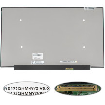 Матриця 17.3 NE173QHM-NY2 (2560*1440, 40pin(eDP, IPS, 165Hz), LED, SLIM(без планок та вушок), матова, роз'єм праворуч знизу) для ноутбука