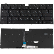 Клавиатура для ноутбука HUAWEI (D14, D15 series) rus, black, без фрейма, подсветка клавиш