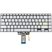 Клавіатура для ноутбука ASUS (X421 series) ukr, silver, без фрейма, підсвічування клавіш (ОРИГИНАЛ)