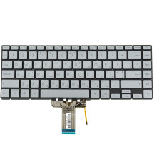 Клавіатура для ноутбука ASUS (X421 series) ukr, gray, без фрейма, підсвічування клавіш (ОРИГИНАЛ)