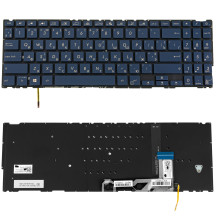 Клавіатура для ноутбука ASUS (UX534 series) ukr, blue, без фрейма, підсвічування клавіш(оригінал)
