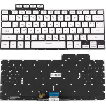 Клавиатура для ноутбука ASUS (GA503 series) ukr, white, без фрейма, подсветка клавиш (ОРИГИНАЛ)