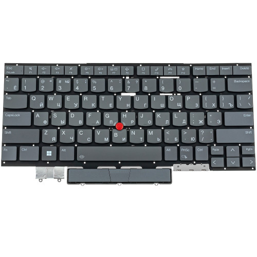 Клавиатура для ноутбука LENOVO (ThinkPad: X1 Yoga 8th Gen) rus, storm grey, без фрейма, подсветка клавиш (ОРИГИНАЛ)