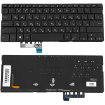 Клавіатура для ноутбука ASUS (UX331UAL, UX331FAL series) rus, black, без кадру, підсвічування клавіш