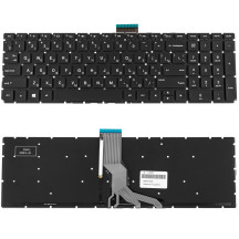 Клавіатура для ноутбука HP (Omen: 15-ax, 17-w series ) rus, black, без фрейма, підсвічування клавіш