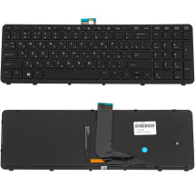 Клавіатура для ноутбука HP (ZBook: 15 G2, 17 G2 series) rus, black, підсвічування клавіш, без джойстика