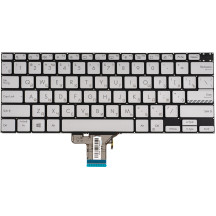 Клавиатура для ноутбука ASUS (X3400, X7400 series), rus, silver, без фрейма, подсветка клавиш