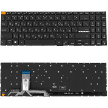 Клавіатура для ноутбука ASUS (X1502 series) rus, black, без фрейму, підсвічування клавіш (Red esc) (ОРИГИНАЛ)