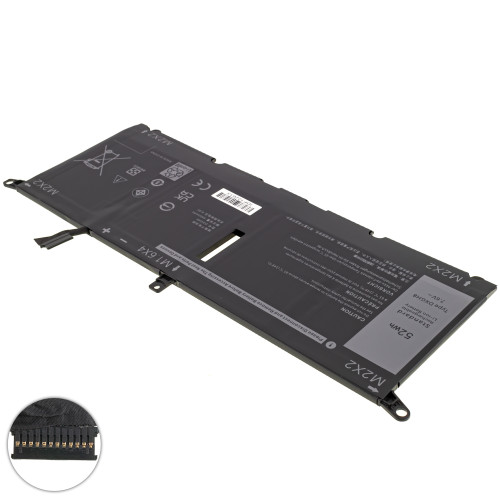 Батарея для ноутбука DELL DXGH8 (XPS: 13 7390, 9370, 9380) 7.6V 6842mAh 52Wh Black