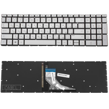 Клавіатура для ноутбука HP (250 G7, 255 G7 series) rus, silver, без фрейма, підсвічування клавіш